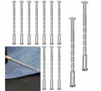 12 tornillos y manguitos de fijación para manija de puerta M3, fijaciones pasantes para manija de puerta, tornillos universales M3, pernos y manguitos de conexión, manijas internas de(plateado)