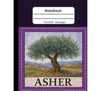 12 Tribes & Stones of Israel Notebook Amethyst | 7.5" x 9.25" | 110 Pages: Asher