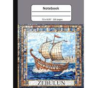 12 Tribes & Stones of Israel Notebook Diamond | 7.5" x 9.25" | 110 Pages: Zebulun