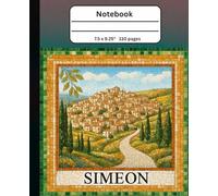 12 Tribes & Stones of Israel Notebook Topaz | 7.5" x 9.25" | 110 Pages: Simeon