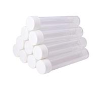 12 tubos de ensayo de plástico transparente de 25 ml con tapas de rosca, contenedor de muestras para fiestas científicas, polvos, cuentas de almacenamiento de caramelos