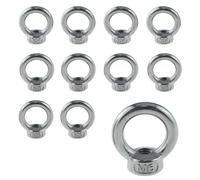 12 tuercas anulares M6, acero inoxidable 304, accesorios de elevación para montaje de cuerda, accesorios de elevación, para tuerca elevadora para fijar adornos colgantes, macetas, columpio, etc