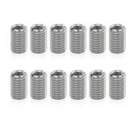 12 tuercas de rosca reductoras, inserción acero inoxidable, inserto de rosca interior, M8 a M12, acero inoxidable, reparación, para aviación, automóviles, moldes, iluminación, comunicaciones