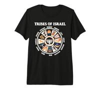 12 Twelve Tribes of Israel Hebrew Israelite Judah Jerusalem Camiseta Premium