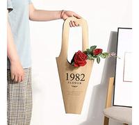 12 Uds. Bolsas de papel artesanales, cajas de papel plegables for ramo de flores con asas, bolsas de recuerdo for fiestas de cumpleaños y bodas, conos únicos