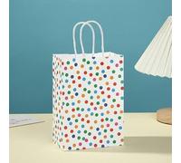 12 Uds. Bolsas de regalo de papel Kraft de arco iris, caja de embalaje de dulces para fiestas de feliz cumpleaños, suministros para recuerdos de Baby Shower-1-21X15X8CM