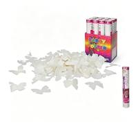 12 uds Cañón Confeti Mariposas 30 cm Cañones de Confeti boda Ideal para Bodas, Celebraciones, Fiestas, Gran Potencia de Alcance, Para Interiores y Exteriores