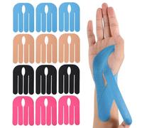 12 Uds Cinta de Kinesiología Precortadas para Muñeca, Transpirables e Impermeables Cinta Deportiva Atlética para Soporte Muscular y Articular Bolos Béisbol y Tenis