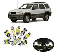 12 Uds. De Accesorios, Kit de Bombillas LED para Interiores, para Mazda Tribute 2001 2002 2003 2004 2005 2006 Map Dome, lámpara para matrícula