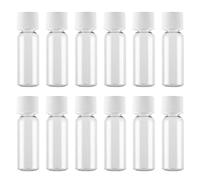 12 Uds. De botellas de plástico transparente rellenables vacías de 30ml con tapas de rosca, contenedor cosmético de viaje para loción, tóner, maquillaje, agua, 1oz