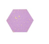 12 Uds. De pegatinas de pared creativas, tablero mensajes corcho fieltro sin costuras Hexagonal, decoración fondo fotos for habitación para Notas, Fotos(Purple)