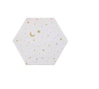 12 Uds. De pegatinas de pared creativas, tablero mensajes corcho fieltro sin costuras Hexagonal, decoración fondo fotos for habitación para Notas, Fotos(White)