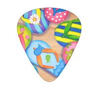 12 Uds. De púas de guitarra, chanclas divertidas, zapatillas artísticas de 3 grosores diferentes, para guitarra acústica, guitarra eléctrica, bajo