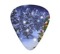 12 Uds. De púas para guitarra, árbol de Navidad, púas para guitarra, incluye calibres finos, medianos y pesados, 3 tamaños para ukelele con caja de almacenamiento organizadora
