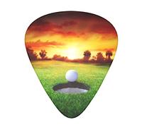 12 Uds. De púas para guitarra, pelota de Golf deportiva, Sunset Tree, 3 grosores diferentes, para guitarra acústica, guitarra eléctrica, bajo