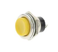 12 Uds. Interruptores de botón de Metal de 16mm 2 pines tipo momentáneo 3A 250V componentes de montaje en Panel(YELLOW)