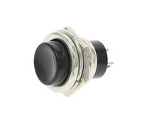 12 Uds. Interruptores de botón de Metal de 16mm 2 pines tipo momentáneo 3A 250V componentes de montaje en Panel(Black)