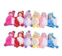 12 Uds Llavero de Muñeca de bebé Esponjoso Llaveros Encantadores Coloridos Suaves para Fiestas Infantiles Regalos de Vacaciones 5,9 Pulgadas