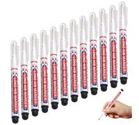 12 Uds. Marcador de punta larga marcador de punta larga de 20mm pluma de construcción impermeable de secado rápido para taladro de soldadura carpintería negro