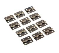 12 Uds. Mini conectores de bisagras antiguas for cajones de gabinete, artesanías, caja de madera, tornillos de montaje de joyería, herrajes for muebles