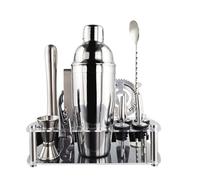 12 Uds negro/oro rosa/plata 800/750/600ml Boston Shakers barman Kit coctelera Set Bar herramientas(TuoT-S750ml)