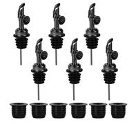 12 Uds Picos para Verter Licor y Adaptadores, Acero Inoxidable Vertedor de Licor Boquilla Aceite de Oliva para Botellas Vertedores de Botellas de Licor para Hogar Bar Botellas de Cuello Grande
