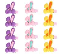 12 Uds. Pinzas para el Pelo para Mascotas, diseño de Orejas de Conejo, Horquillas de Resina para el Cuidado del, para Gatos y Cachorros de Pelo Largo