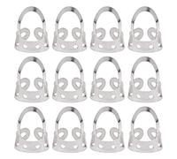 12 Uds PúAs de Dedo de Guitarra púAs de Dedo Pulgar Ajustables Accesorios de Instrumentos Musicales Huecos de Acero Inoxidable(Plata)