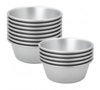 12 Uds. Tazas para hornear, moldeador Puto reutilizable de aleación de aluminio filipino para hornear al vapor, moldes pequeños filipinos para postres