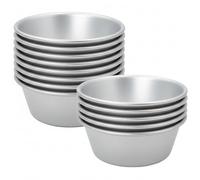 12 Uds. Tazas para hornear, moldeador Puto reutilizable de aleación de aluminio filipino para hornear y cocinar al vapor moldes pequeños filipinos para postres