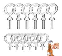 12 unidades abrebotellas en blanco acero inoxidable: WIYETY FlaschenöFfner Set metal FlaschenöFfner, DIY Metal Gewinde Bieröffner, Gewinde Flaschenöffner für Startseite Pub Outdoor 6 Große 6 kleine