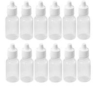 12 unidades de 30 ml vacíos rellenables Ldpe botellas de plástico exprimibles para ojos con cuentagotas de líquido portátil con tapas de rosca y tapones para aceites esenciales cosméticos