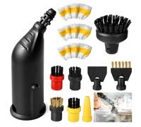 12 Unidades de Accesorios de Limpieza a Vapor para Kärcher Easyfix SC1 SC2 SC3 SC4 Cepillo Redondo Cepillo Plano Boquilla Curvada Cepillo de Vapor Manual 3 Paños de Microfibra Boquilla Rascador