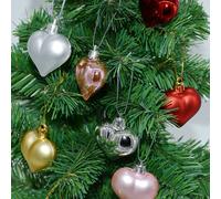 12 unidades de adornos colgantes con forma de corazón para el árbol de Navidad - Adornos colgantes para el Día de San Valentín
