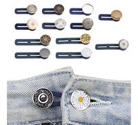 12 unidades de botones de extensión de cintura para pantalones, botones de metal para pantalones vaqueros y pantalones de extensión, botones de camisa de maternidad, botones de metal