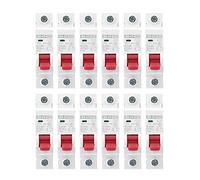 12 unidades de interruptor automático DZ47-63Z CC 250 V 1P, interruptor miniatura para fotovoltaico, interruptor de aire para corriente continua con contactos de plata y (10A)