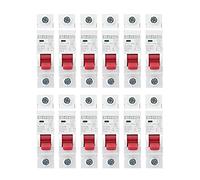 12 unidades de interruptor automático DZ47-63Z DC 250 V 1P, interruptor automático en miniatura para sistemas fotovoltaicos, interruptor de aire con contactos de plata y montaje en (20A)