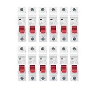 12 unidades de interruptor automático DZ47-63Z DC 250 V 1P, interruptor automático en miniatura para sistemas fotovoltaicos, interruptor de aire con contactos de plata y montaje en (Aay)