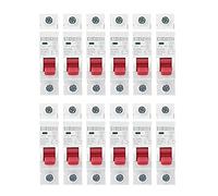 12 unidades de interruptor automático DZ47-63Z DC 250 V 1P, interruptor automático en miniatura para sistemas fotovoltaicos, interruptor de aire CC con contactos de plata y montaje (él apuñaló)