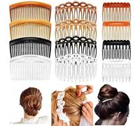 12 Unidades de Peinetas para el Pelo, Peines Franceses con Dientes y Peinetas para el Pelo Flamenca Vintage Decorativas, Las Peinetas para el Pelo Combinan Funcionalidad y Diseño Retro