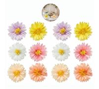 12 unidades de pompones de papel decorativos, flores de papel de 30 cm de diámetro con Colores Pastel Relajantes, decoración festiva para fiesta en el jardín, cumpleaños de niños, carnaval, boda