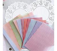 12 unidades/juego de patrón papel vitela básico puntos cuadrícula colores for álbum recortes, planificador feliz, fabricación tarjetas(Stripe)
