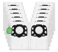 12 unidades KFI 357 bolsas para aspiradora Kärcher WD2Plus/WD3/KWD1/KWD2/KWD3/MV3/WD3.200-WD3.800M/SE4001/SE4002, sustituye a 2.863-314.0, para aspiradora en seco y húmedo con disco de cubierta de