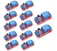 12 unidades módulo de relé 5 V: placa de relé de 1 canal con optoacoplador, placa de expansión de disparador, módulo de relé, tarjeta de relé de potencia estable, soporte de disparador alto y bajo