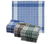 12 Unidades PañUelos Hombre Bolsillo 100% AlgodóN Mezcla De Tres Colores PañUelos Hombre DiseñO A Cuadros PañUelos CláSico para Padrinos De Boda, Bailes De GraduacióN Y Celebraciones 40x40 cm