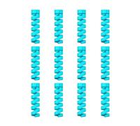 12 Unidades Protector de Cable en Espiral - Para Cables Lightning iPhone y Macbook, Tipo C, Micro USB, Ethernet, Cargador, Auriculares, Ratón, Teclado - Hecho en Silicona Flexible - Universal - Azul