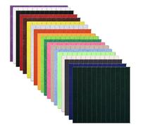 12 Unidades Tablero de Corcho Fieltro Decorativo, Paneles con Cinta Adhesiva de Doble Cara y 30 Chinchetas, Tablón de Visión para Organización de Paredes Oficina Cocina Ho(Size:30*30cm,Color:Amarillo)