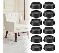 12 unidades TPR para muebles elevadores de patas para ajuste de altura de mesa, nivelación de cama, estabilización de silla y protección del suelo