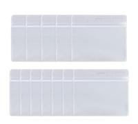 12 unidades transparente titular de tarjetas de identificación, funda tarjeta identificación, transparente funda protectora impermeable para tarjetas de identificación, tarjetas de estudiante