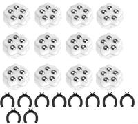 12 Unids Auto Muebles Ruedas Con Tapón Almohadillas Resistente 360 Grados Giratorias Bola Ruedas Para Sofá Cama Armario Armario Piso Protección Negro (blanco)